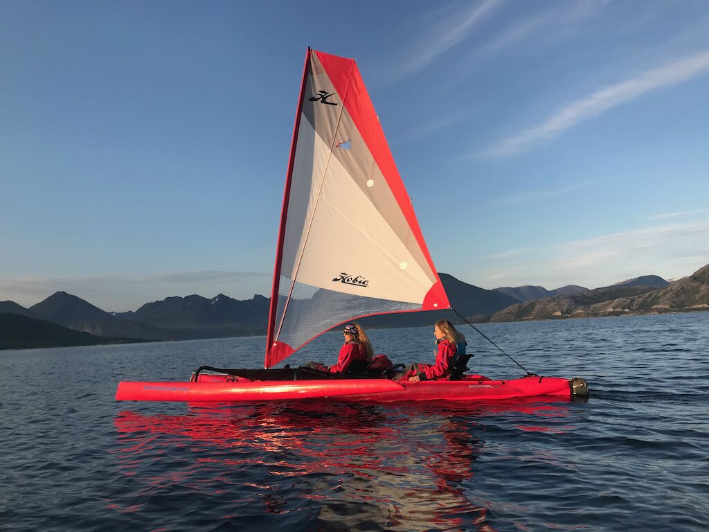 Midnight Sun in Hobie kayaks Sommarøy Tromsø - Image 12