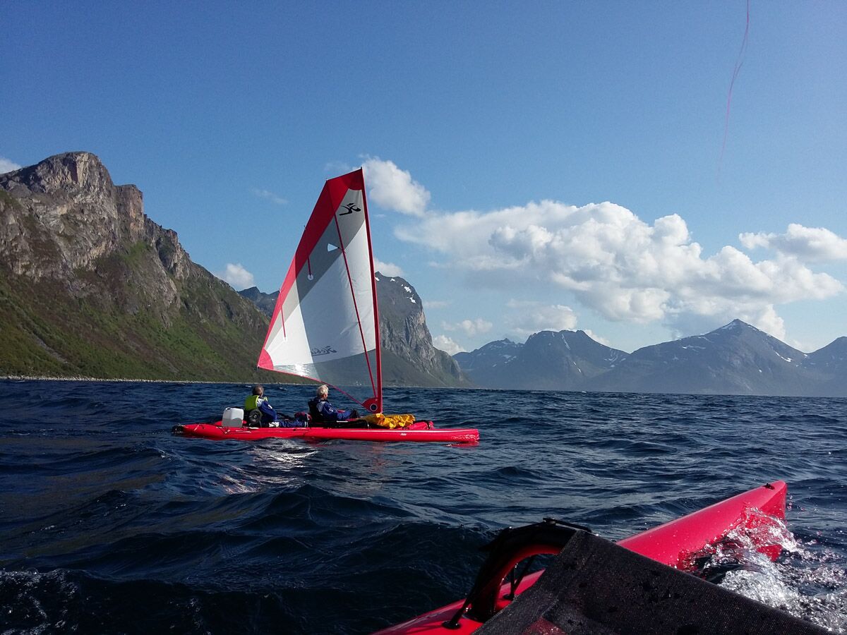 Midnight Sun in Hobie kayaks Sommarøy Tromsø - Image 6